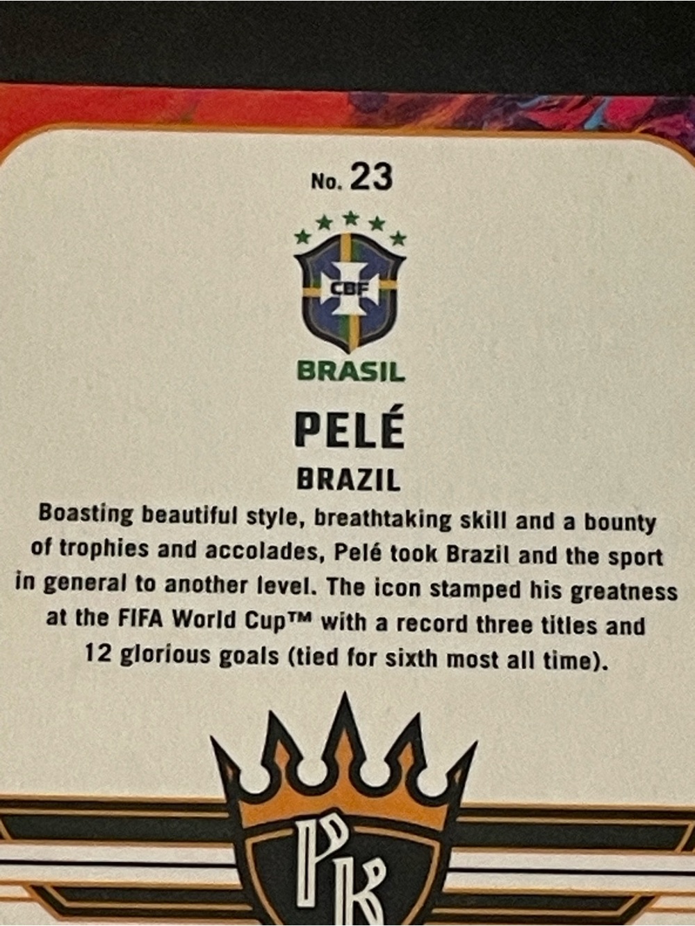 2025/26 Panini Donruss Road to FIFA World Cup Pitch Kings Pele Brazil Card - Picture 6 of 6